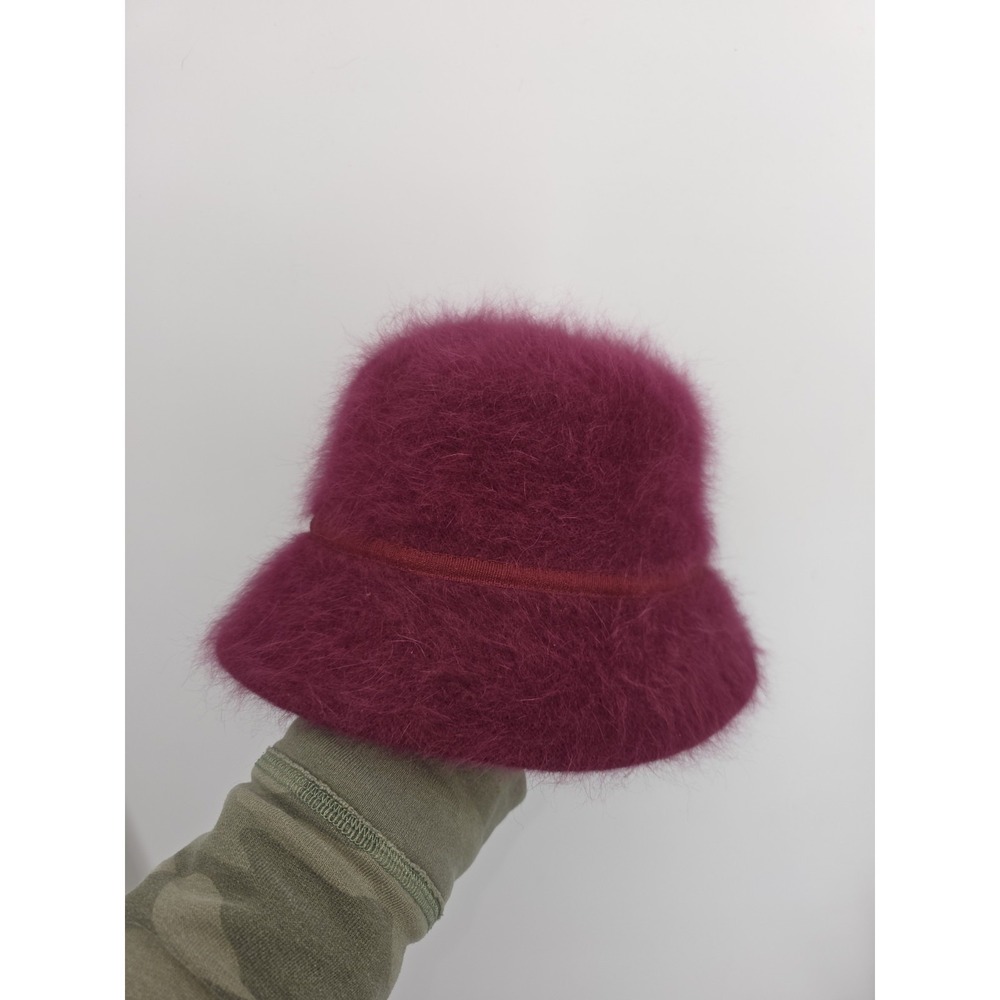 Nine West Rabbit Angora Hat RN 110188 Raspberry - Picture 3 of 6